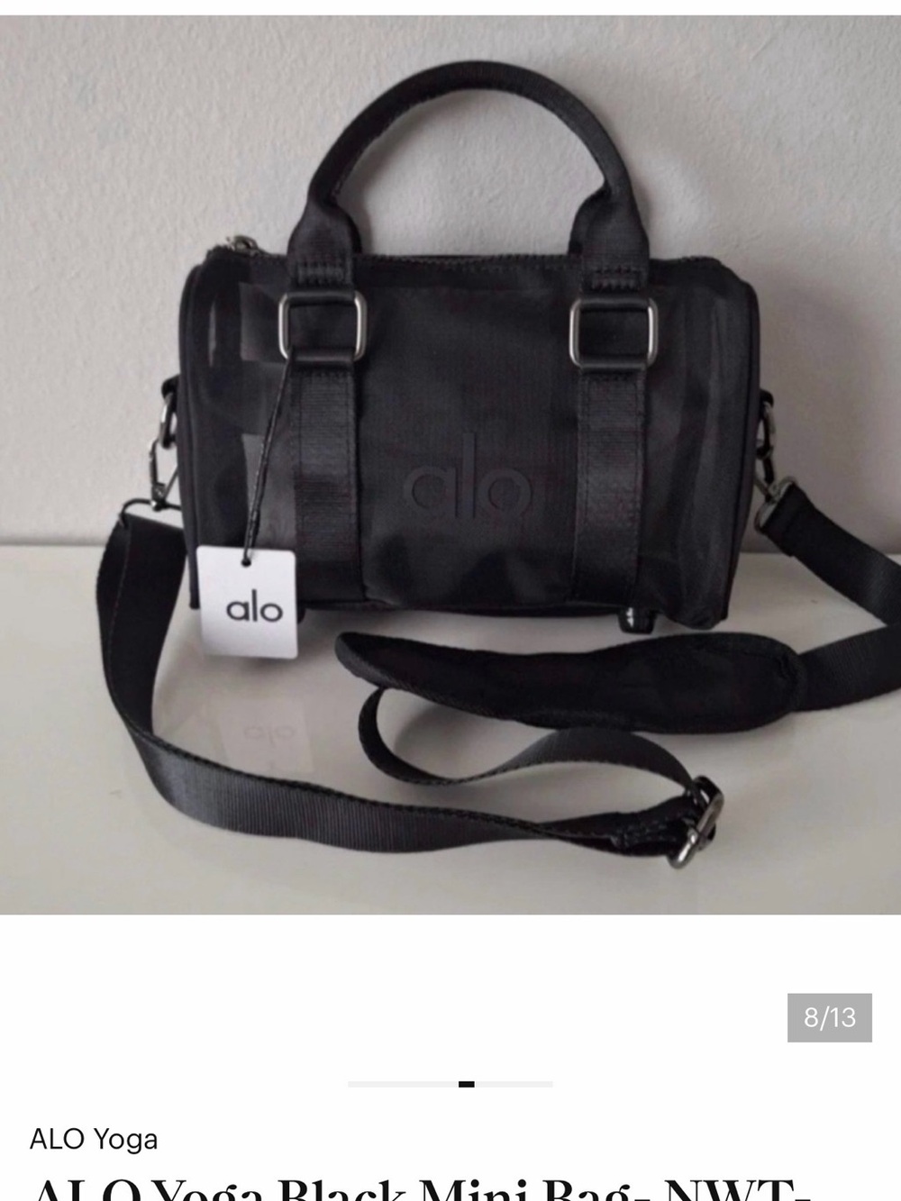 ALO Yoga Black Mini Sheer Duffle Bag - Picture 2 of 9